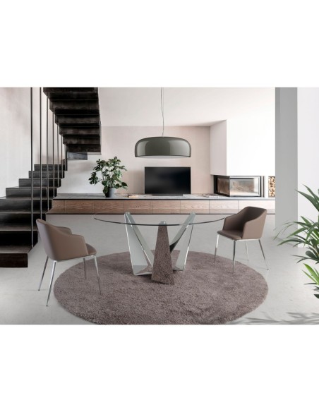 Silla polipiel marrón