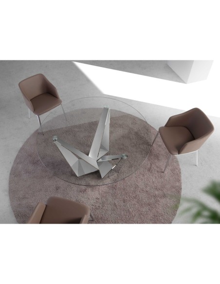 Silla polipiel marrón