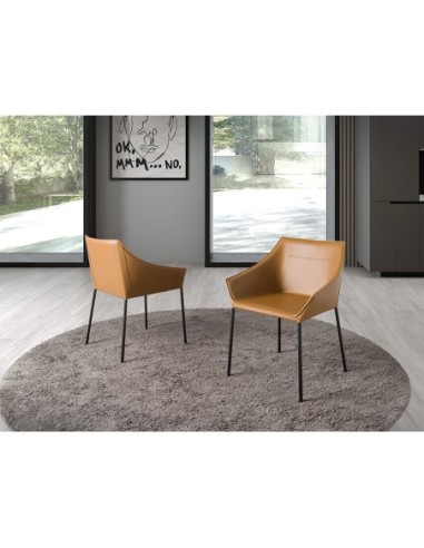 Silla polipiel marrón