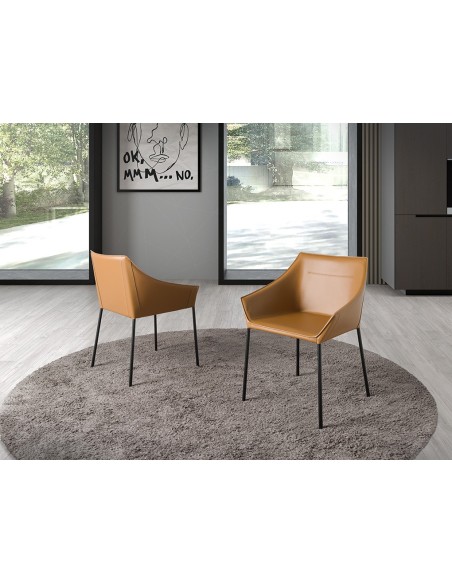 Silla polipiel marrón