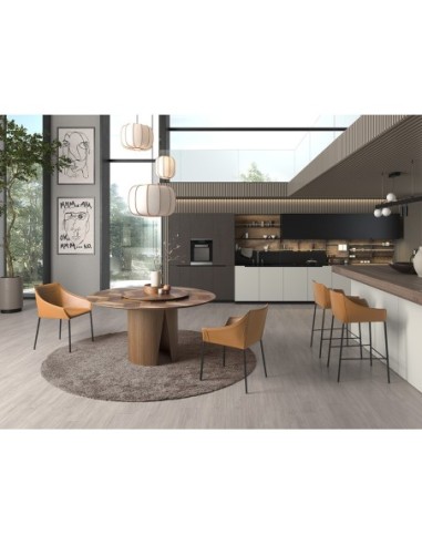 Silla polipiel marrón