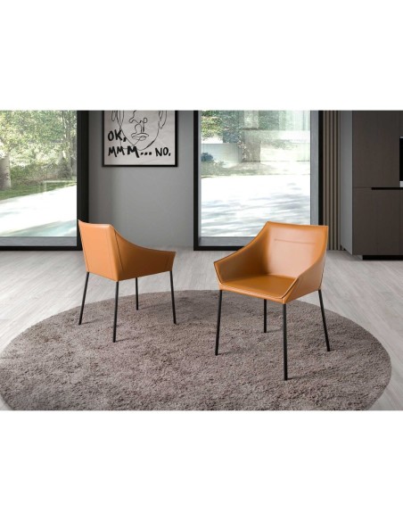 Silla polipiel marrón