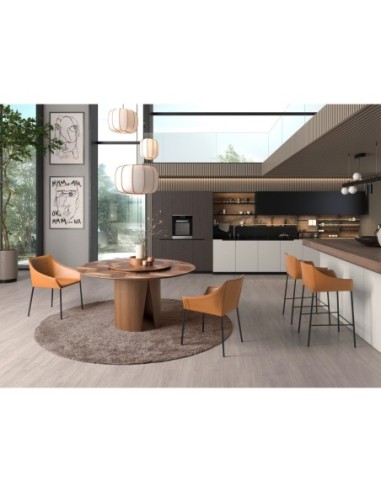 Silla polipiel marrón