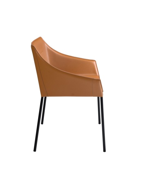 Silla polipiel marrón