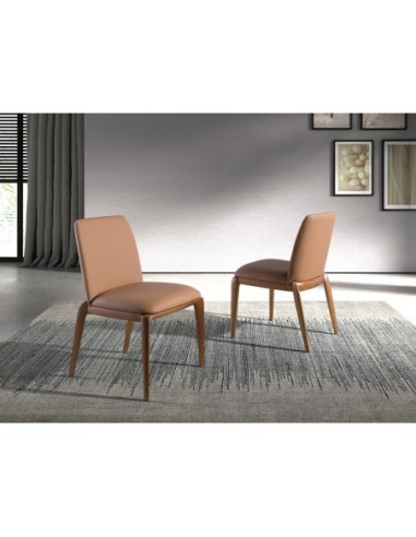 Silla polipiel marrón