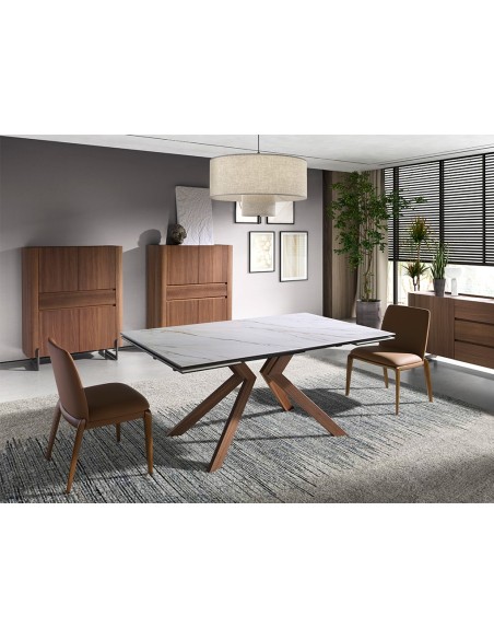 Silla polipiel marrón