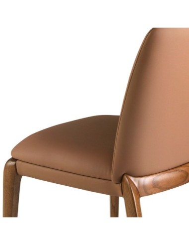 Silla polipiel marrón