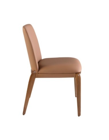 Silla polipiel marrón