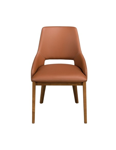 Silla polipiel marrón