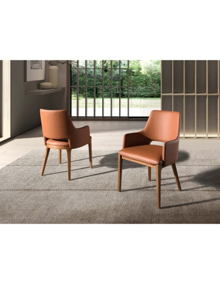 Silla polipiel marrón