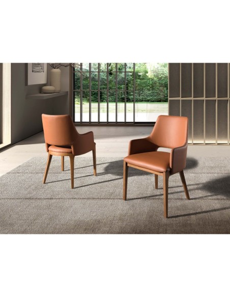 Silla polipiel marrón