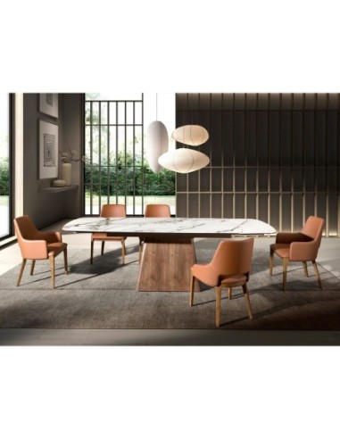 Silla polipiel marrón