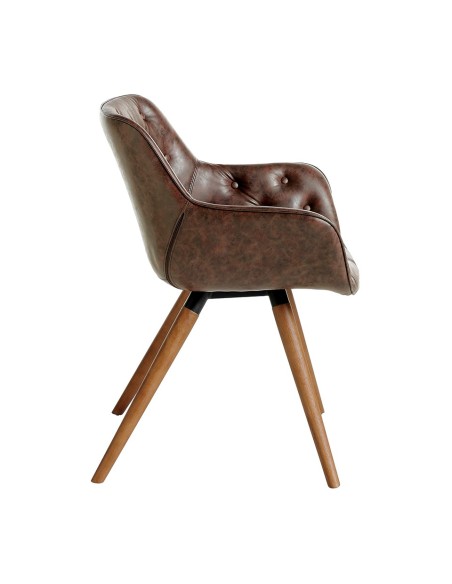 Silla polipiel marrón chocolate