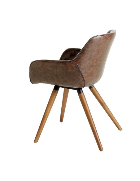 Silla polipiel marrón chocolate