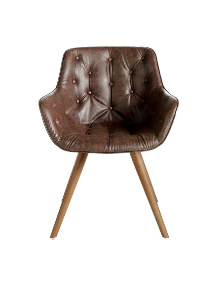 Silla polipiel marrón chocolate