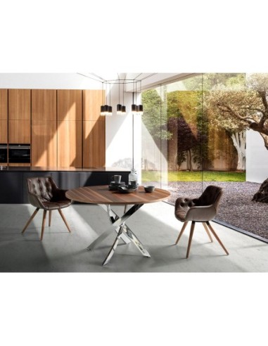 Silla polipiel marrón chocolate