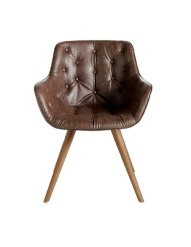 Silla polipiel marrón chocolate