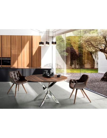 Silla polipiel marrón chocolate