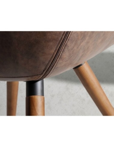 Silla polipiel marrón chocolate