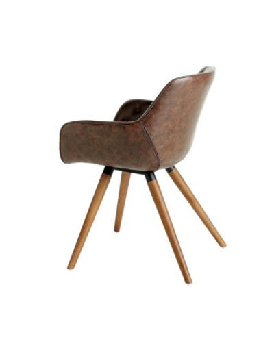 Silla polipiel marrón chocolate