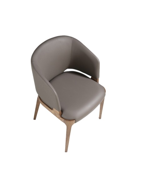 Silla polipiel visón oscuro