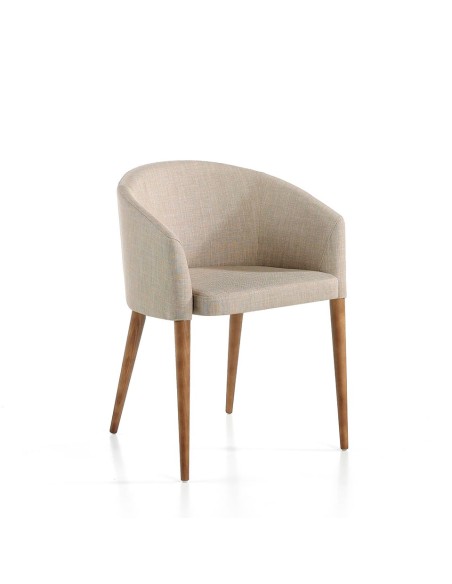 Silla tela beige