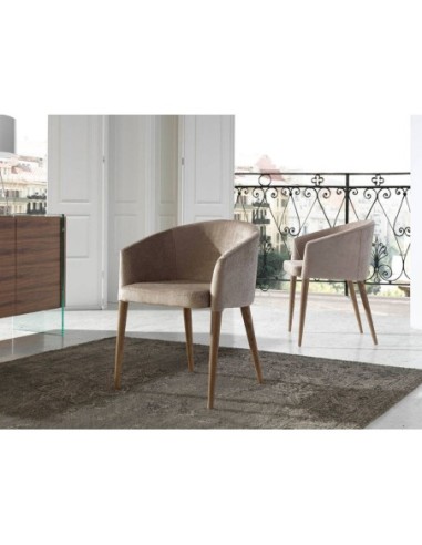 Silla tela beige