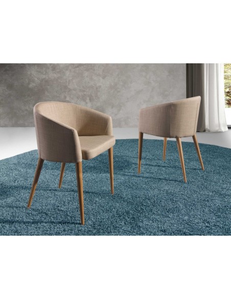 Silla tela beige