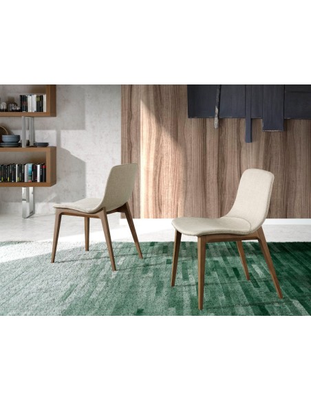 Silla tela beige