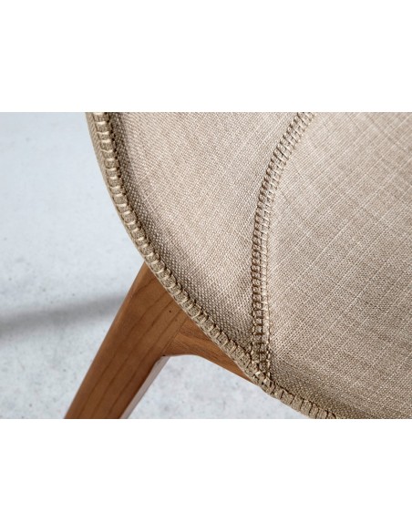 Silla tela beige