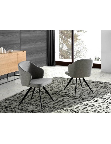 Silla tela gris