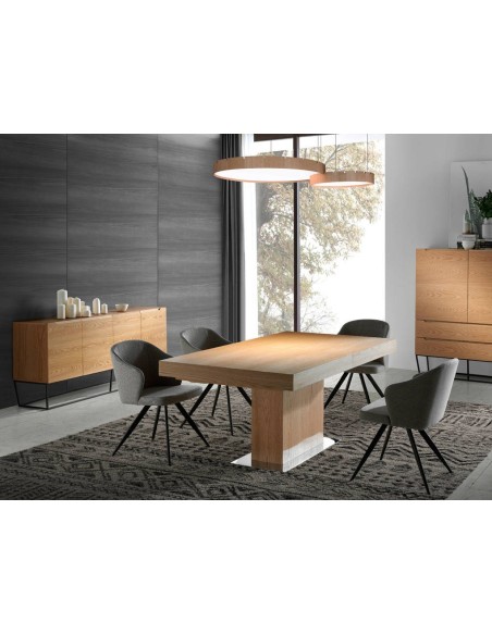 Silla tela gris