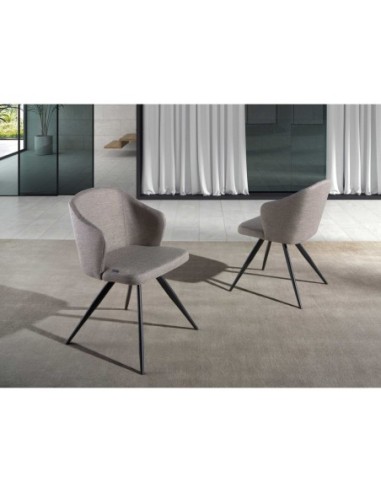 Silla tela gris