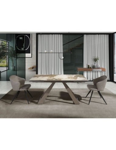 Silla tela gris