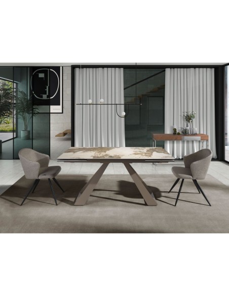 Silla tela gris