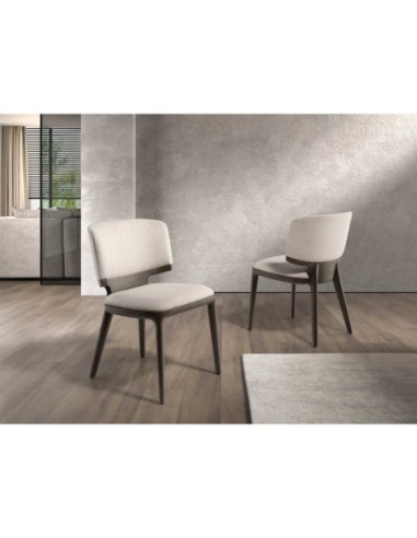 Silla tela gris claro