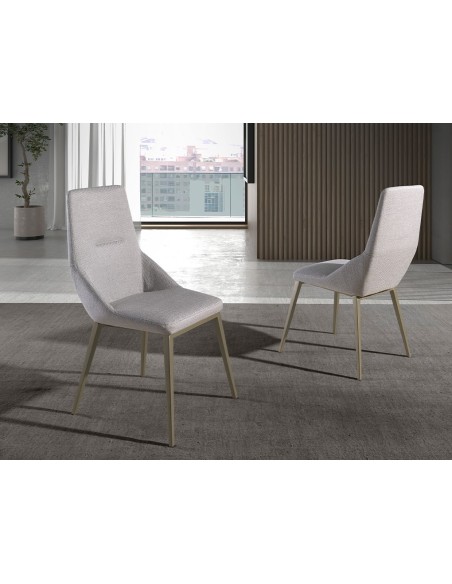 Silla tela gris claro