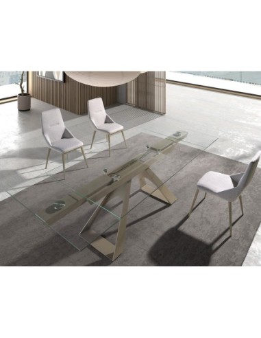 Silla tela gris claro