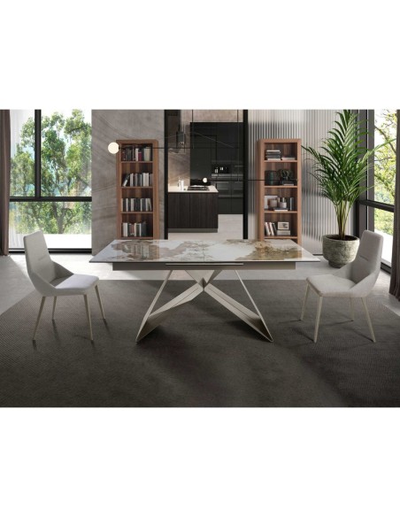 Silla tela gris claro