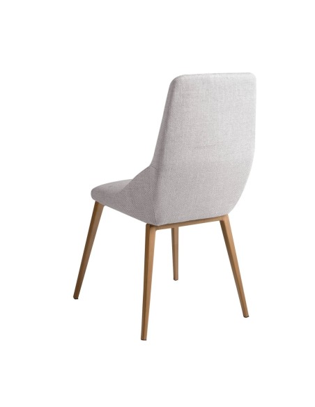 Silla tela gris claro