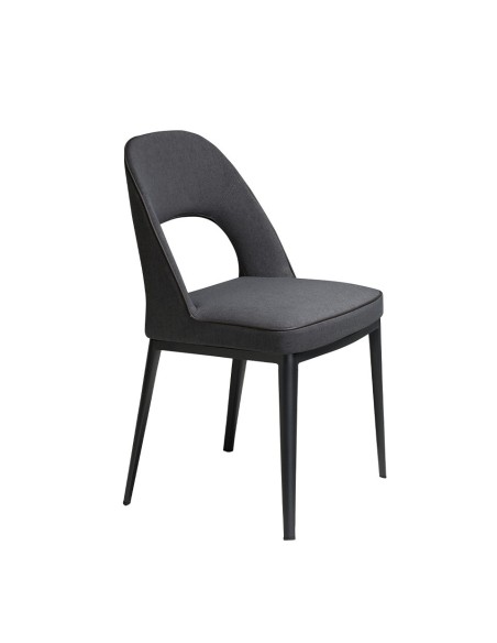 Silla tela gris oscuro