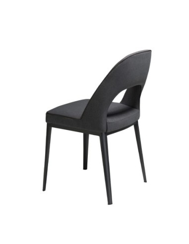 Silla tela gris oscuro