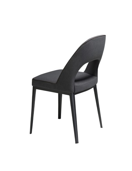 Silla tela gris oscuro