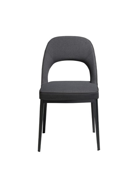 Silla tela gris oscuro