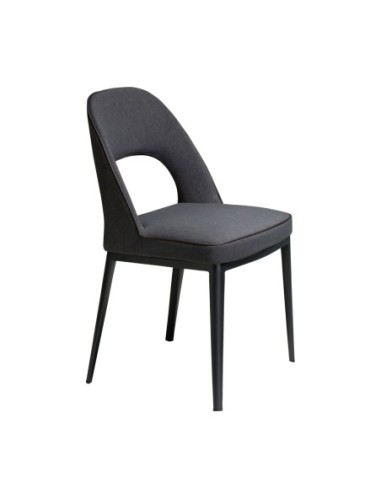 Silla tela gris oscuro