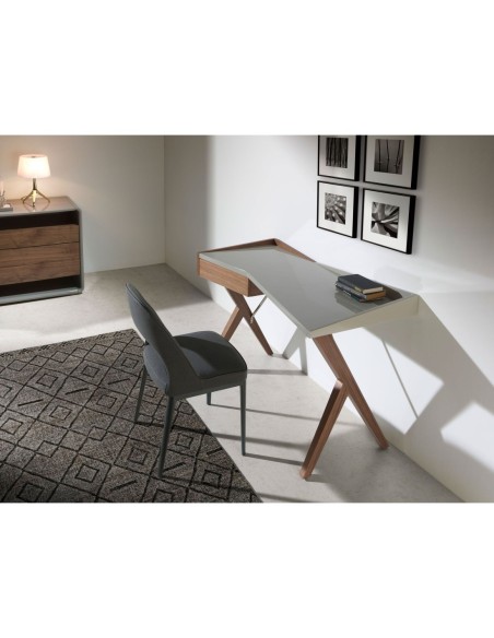 Silla tela gris oscuro