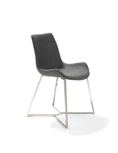 Silla tela gris oscuro