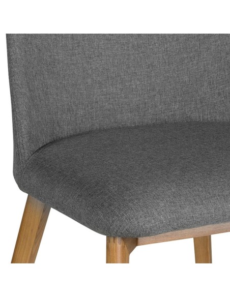 Silla tela gris oscuro