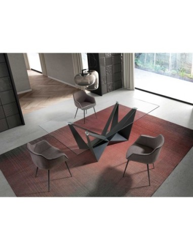 Silla tela gris oscuro