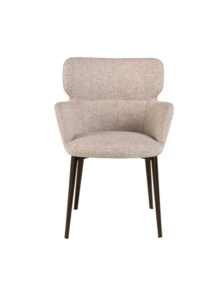 Silla tela marrón jaspeada